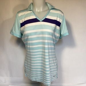 Womens Nike Golf Tour performance Women’s polo size medium Striped Dri-Fit